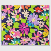 MankDhani-Muster für farbenfrohe Blume Geschenkpapier (Flach)