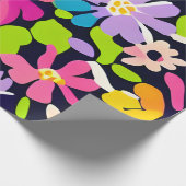 MankDhani-Muster für farbenfrohe Blume Geschenkpapier (Ecke)