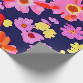 MankDhani-Muster für farbenfrohe Blume Geschenkpapier (Ecke)