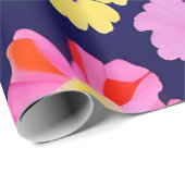 MankDhani-Muster für farbenfrohe Blume Geschenkpapier (Rolleneckpunkt)