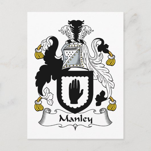 Manley Familienwappen Postkarte (Vorderseite)