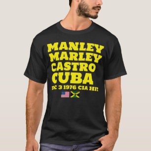 MANLEY MARLEY CASTRO Einfaches Dunkles T-Shirt