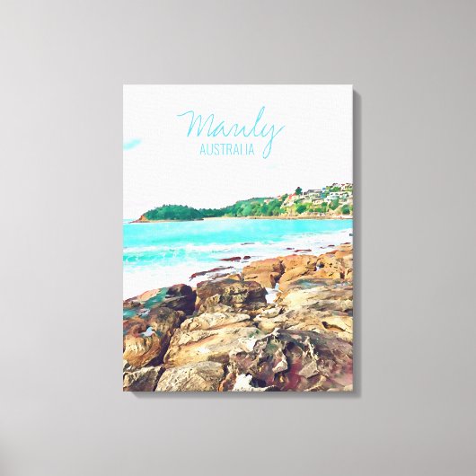 Manly Beach Surf Australien Reisen Leinwanddruck (Vorderseite)