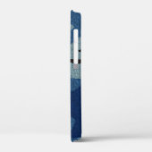 Manly Blue Camouflage Imitate Stoff Camouflage Mus Case-Mate iPhone Hülle (Rückseite / Links)