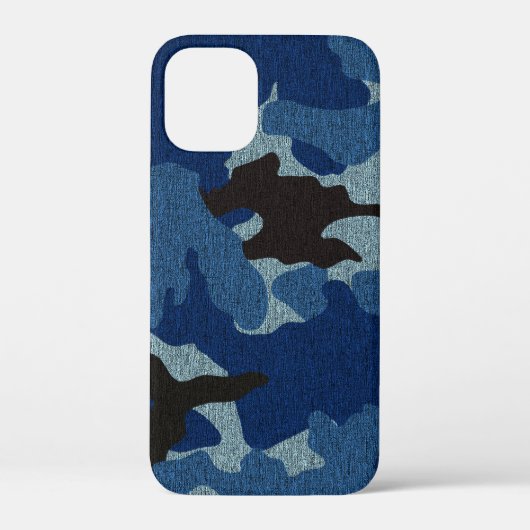 Manly Blue Camouflage Imitate Stoff Camouflage Mus Case-Mate iPhone Hülle (Rückseite)
