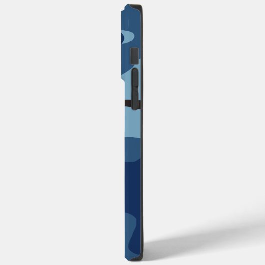 Manly Blue Camouflage Military Camouflage Pattern Case-Mate iPhone Hülle (Rückseite / Links)