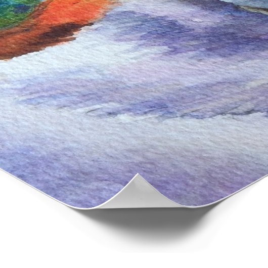 Manly Corgi Poster (Ecke)