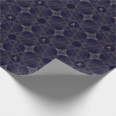 Manly Diamond Pattern Navy Blue Taupe Mit Monogram Geschenkpapier (Ecke)