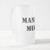 Manly Funny Typografie Mattglas Bierglas (Vorderseite Links)