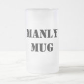 Manly Funny Typografie Mattglas Bierglas (Mittel)