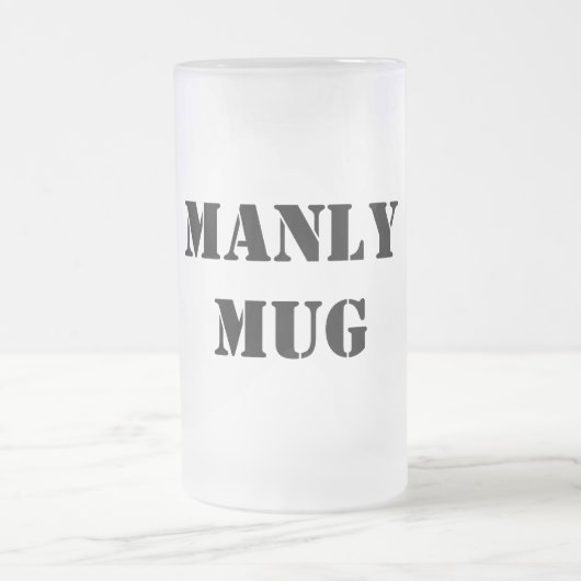Manly Funny Typografie Mattglas Bierglas (Mittel)