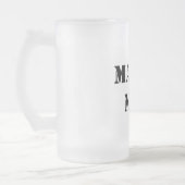 Manly Funny Typografie Mattglas Bierglas (Links)