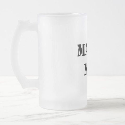 Manly Funny Typografie Mattglas Bierglas (Links)