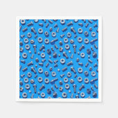 Manly Man Gear Head Nuts and Bolts Napkins Serviette (Vorderseite)