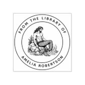 Manly Merman Skulpted Abs and Chain on Rocks Book Gummistempel (Prägung)