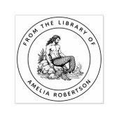 Manly Merman Skulpted Abs and Chain on Rocks Book Permastempel (Design)