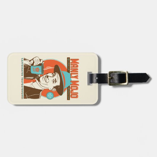 Manly Mojo-Kaffee Gepäckanhänger (Vorderseite horizontal)