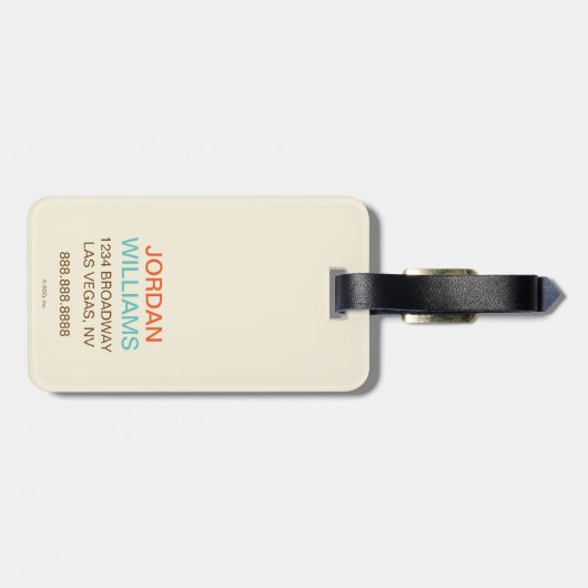 Manly Mojo-Kaffee Gepäckanhänger (Rückseite horizontal)