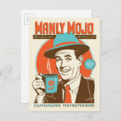Manly Mojo-Kaffee Postkarte (Vorne/Hinten)