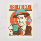 Manly Mojo-Kaffee Postkarte (Vorderseite)