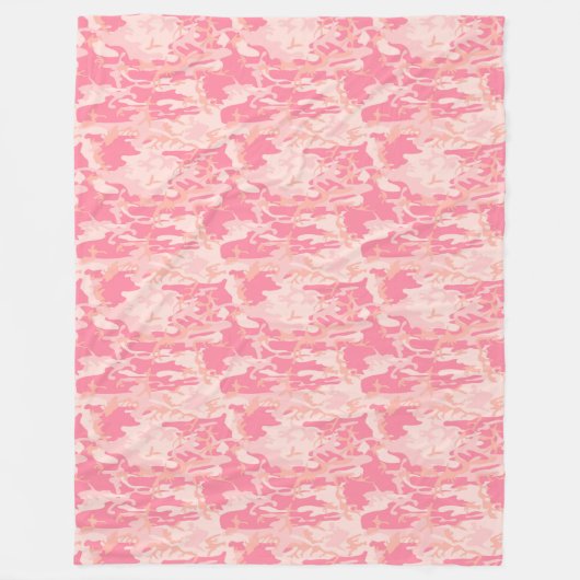 Manly Pink Camouflage Fleecedecke (Vorderseite)