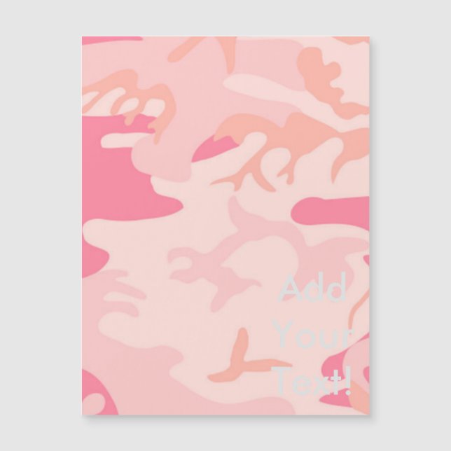 Manly Pink Camouflage Magnetkarte (Vorderseite)