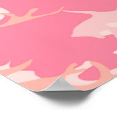 Manly Pink Camouflage Poster (Ecke)