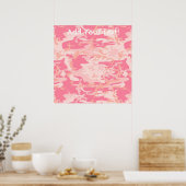 Manly Pink Camouflage Poster (Küche)