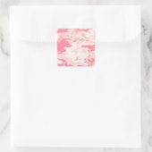 Manly Pink Camouflage Quadratischer Aufkleber (Tasche)