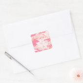 Manly Pink Camouflage Quadratischer Aufkleber (Umschlag)