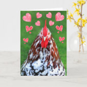 Manly Romantic Rooster Birthday Karte (Gelbe Blume)