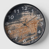 Manly Rustic Black Patina Texture Workshop Garage Wanduhr (Vorderseite)