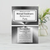 Manly Shiny Metal Einladung (Stehend Vorderseite)