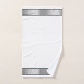 Manly Silver Metallic auf weißem Handtuch Set (Handtuch)