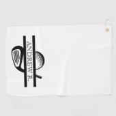 Manly White und Black Elegant Golfhandtuch (Horizontal)