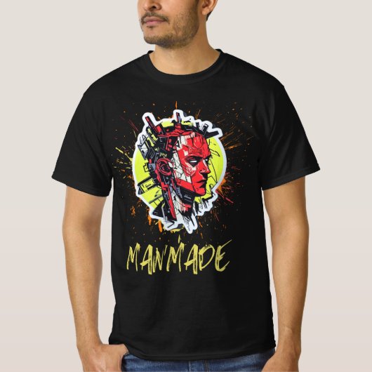 Manmade Digital Art Graphic T-Shirt (Vorderseite)