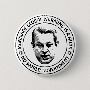 Manmade Global Warming Hoax Button