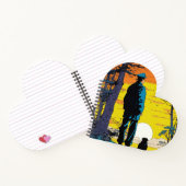 Mann allein Herzspirale Notizblock (Innenseite)