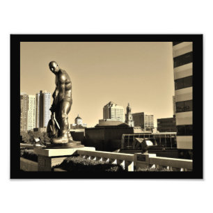 Mann am Arbeitsplatz Fotodruck