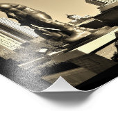 Mann am Arbeitsplatz Fotodruck (Ecke)