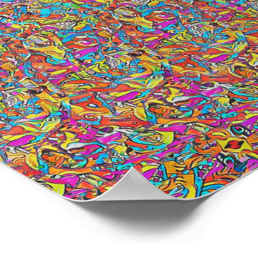 Mann am Arbeitsplatz - Versteckter 3D-Druck Poster (Ecke)