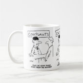Mann am Beschwerdetisch Kaffeetasse (Links)