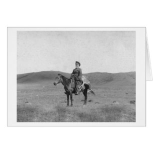 Mann am Pferd mit Slain Antelope Fotografie