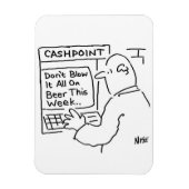 Mann an der Geldmaschine Magnet (Vertikal)