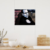 Mann an der Mauer Poster (Küche)