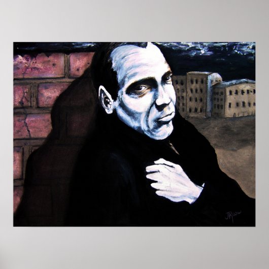 Mann an der Mauer Poster (Vorne)