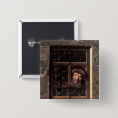 Mann an einem Fenster, 1653 Button (Vorne & Hinten)