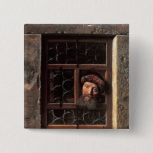 Mann an einem Fenster, 1653 Button