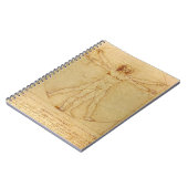 Mann-Anatomie Leonardo da Vincis Vitruvian Notizblock (Linke Seite)