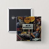 Mann-Arbeiten Button (Vorne & Hinten)